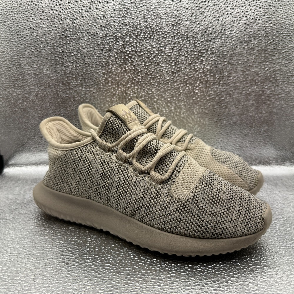 Size 5 Adidas Tubular Shadow Knit Beige Mens Trainers Athletic Shoes BB8877